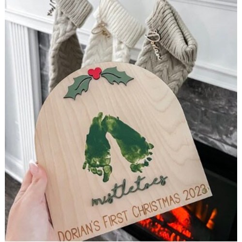 Mistletoes Baby Footprint Mistletoe