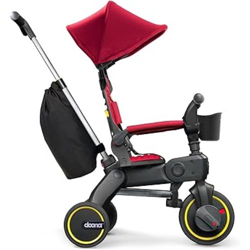 Doona Liki Trike S3, Flame Red - 5-in-1 Compact, Foldable Tricycle - Suitable for Toddlers 10 to 36 Months
