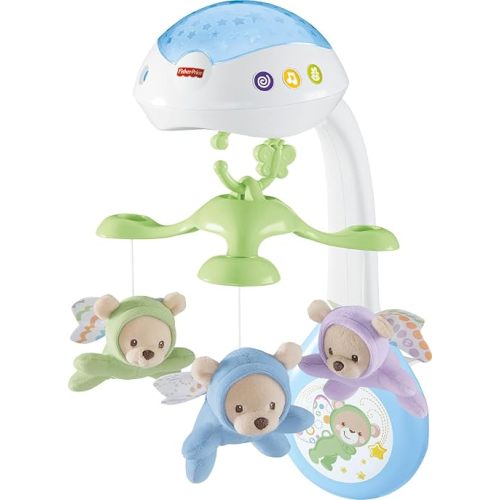 Fisher-Price Baby Crib Toy, 3-in-1 Projection Mobile, Butterfly Dreams Sound Machine with Light Projection for Newborn to Toddler