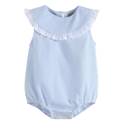 Lil cactus Girl Baby and Toddler Lace Collar Bubble Romper