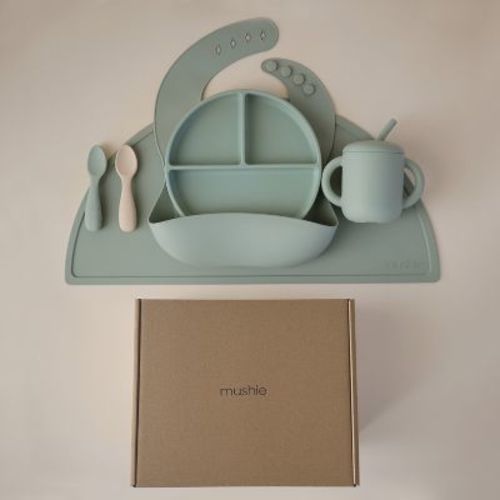 Mushie Stage 2 Feeding Kit ( Cambridge Blue )