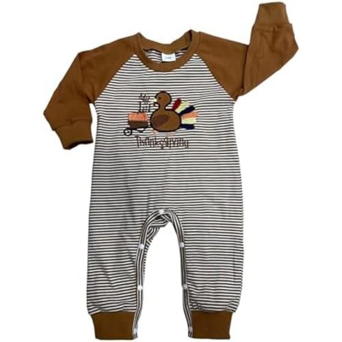My First Christmas Baby Boy Outfit Newborn Buffalo Plaid Onesie Tree Trunk Embroidered Romper Vintage Clothes