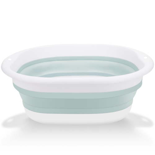 EEEkit Collapsible Dish Basin, Silicone Dish Washing Tub for Vegetable, Large, Blue
