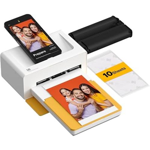 KODAK Dock Plus 4x6 Photo Printer, Smartphone Docking, 4PASS, 10 Sheets