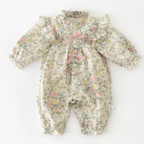 Baby Girls Floral Romper – Peachy Bloomers