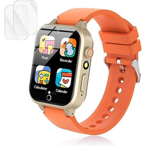 Kids Games Watch, with 26 Puzzle Games, Touch Screen, HD Camera, Alarm Clock, Toys for Ages 3-12 Years Old.Birthday Gift for Boys Girls (Orange)