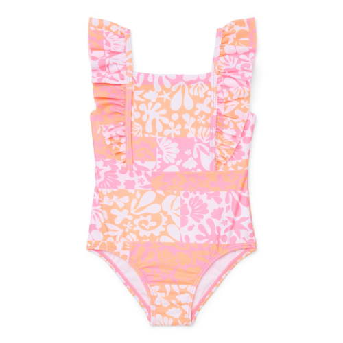 Wonder Nation Baby and Toddler Girl Ruffle Swimsuit One-Piece, Sizes 12M-5T