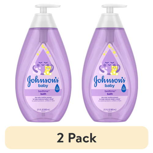 (2 pack) Johnson's Tear-Free Bedtime Baby Bath, Soothing Aromas, 27.1 fl. oz