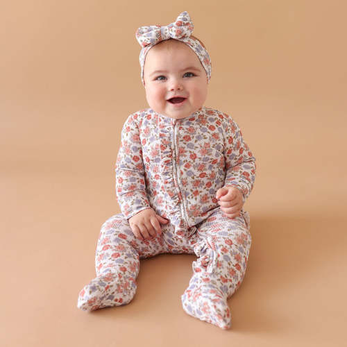 Joanne Footie Ruffled Zippered One Piece