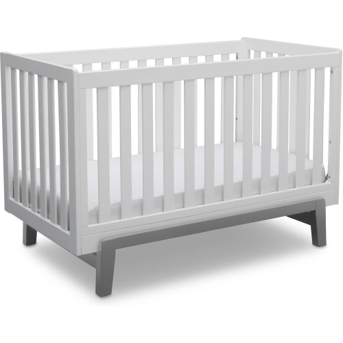 Aster 3-in-1 Convertible Crib - Bianca White with Gray