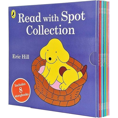 Read with Spot Collection 8 Storybooks Set(Happy Birthday Spot!, Spot and his Grandma, Spot's New Game, Spot's Garden, Spot's Camping Trip, Spot's Tummy Ache, Spot's Show-and-Tell & Time For Bed Spot)