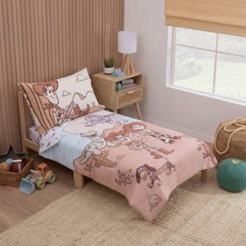 Disney Toy Story Nostalgic Toddler Sheet Set - 3pc: Classic Patterns, Knitted Construction