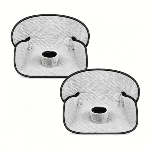 RIONIMA Potty Training Car Seat Protector,2Pcs Waterproof Piddle Pads Carseat,100% Leak-Proof Machine Washable Car Seat Liner,Non-Slip Crash-Test Approved Cover for Toddlers(Gray)