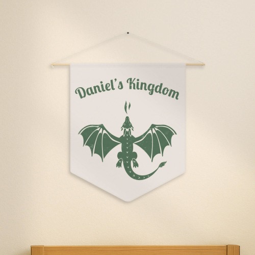 Personalized Name Sign for Kids with a Dragon, Custom Name Banner for Boy, Wall Pennant for Toddler, Dragon Lovers Gift, Kids Room Decor