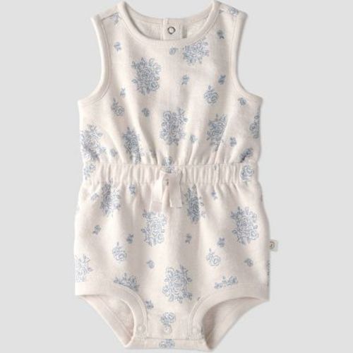 Little Planet by Carter's Baby Girls' Organic Floral Knit Bubble - Ivory 3M