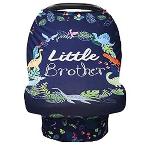 Amazon.com: Baby Car Seat Cover for Boys, Little Brother Car Seat Canopy, Multiuse Nursing Covers, Dinosaur Theme Infant Carrier Cover Summer, Breastfeeding Scarf Newborn, Ultra-Soft Breathable : Baby