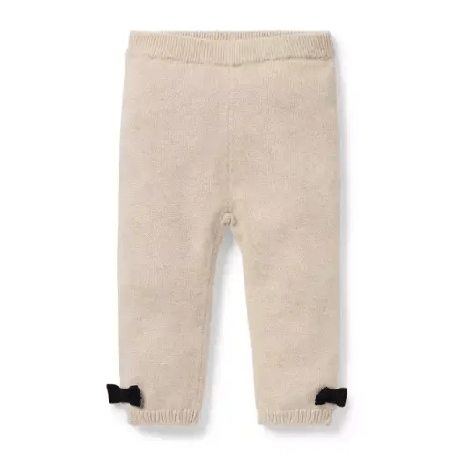 Baby Light Cocoa Heather Baby Bow Sweater Pant by Janie and Jack