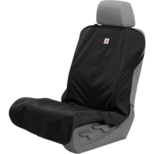 Carhartt Quick-Fit Nylon Duck Seat Protector, Durable Pet Seat Cover, Bucket Seat & Bench Seat Throws, Bucket Seat Throw (Black)