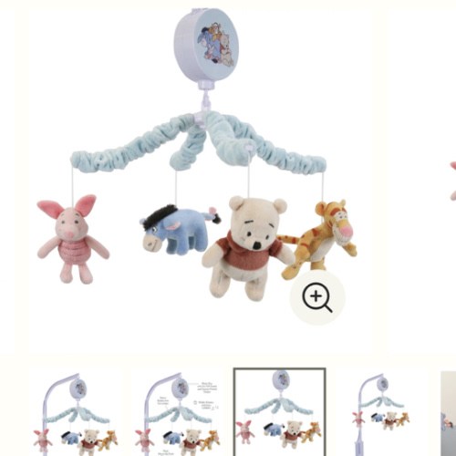 Disney Winnie the Pooh & Friends Musical Baby Crib Mobile – Lambs & Ivy