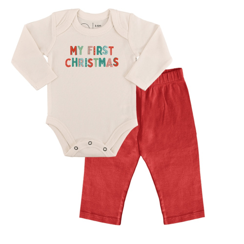 Holiday Gift Set - My First Christmas Red | 100% Organic - Finn + Emma