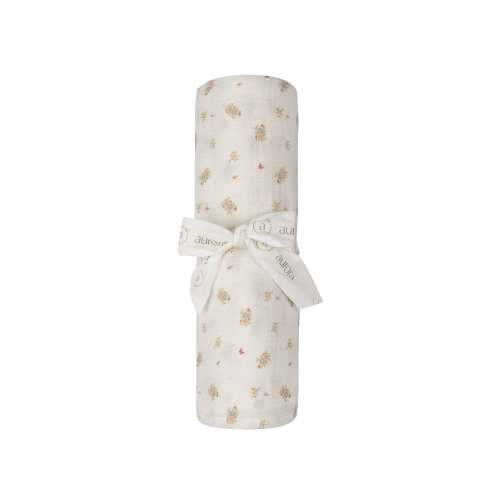 Baby Girl Muslin Swaddle Blanket | Jersey Cotton | Floral Print | Aurora Classics – Ely's & Co.