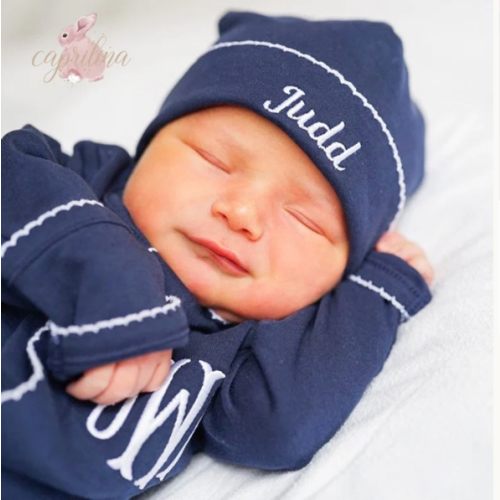 Navy and White Personalized Coming Home Set – Caprilina