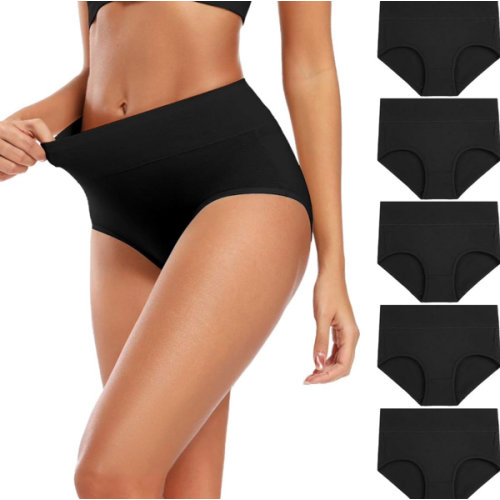 Molasus Women's Cotton Underwear High Waisted Full Coverage Ladies Panties (Regular & Plus Size)