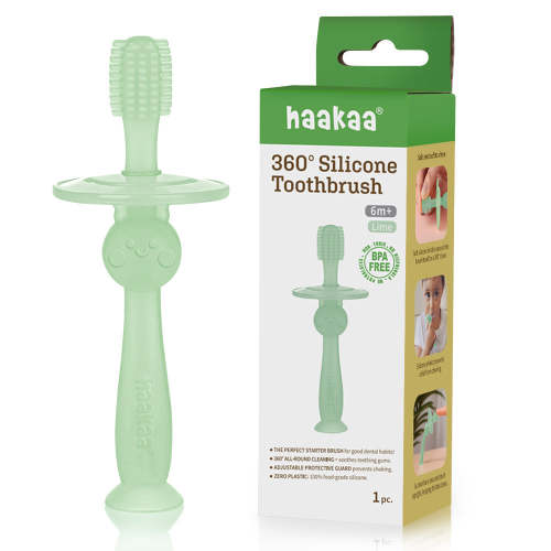 Haakaa 360° Silicone Toothbrush 1 pk – Simple Steps Market