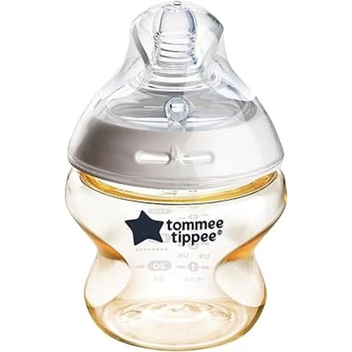 Tommee Tippee Baby Bottles, Natural Start PPSU Anti-Colic Baby Bottle with Slow-Flow Breast-Like Teat, 150ml, 0m+, Self-Sterilising, Baby Feeding Essentials, Pack of 1