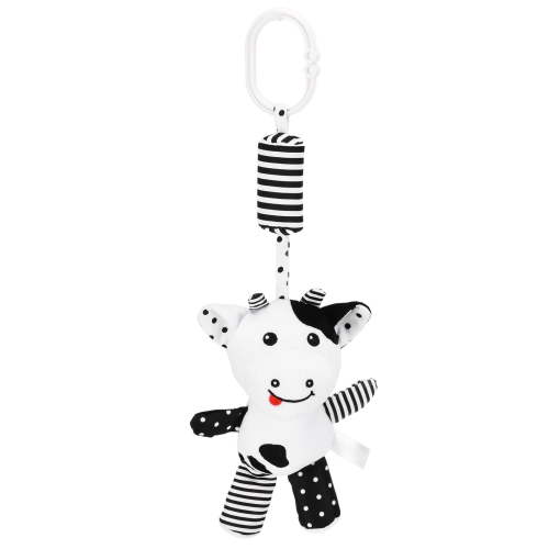 Baby Hanging Rattle Toys,Black And White Stroller Toy,Animal Stuffed Handbells Baby Rattles,Soft Plush Stroller Toys For Newborn,For Newborn,Infant Birthday Gifts [Mavericks pendant]