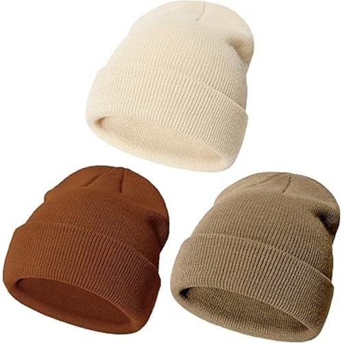 YMYDYFC Baby Beanie 3Pack Toddler Beanie Infant Knit Hat Baby Winter Hats for Boy Girl Winter Clothes Warm Knit Cap 0-6Years