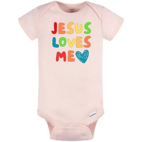 Christian Onesie for Girls Christian Onesie for Boys - Jesus Loves Me - Faith Gift - Toddler Bodysuit