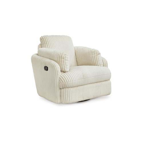 Rikki Swivel Glider Manual Recliner Chair, Ivory Corduroy, 2 Pillows – Woodis
