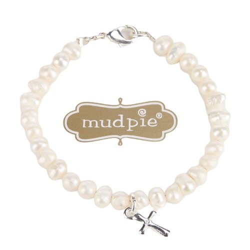 Mud Pie Baby Silver Cross Bracelet