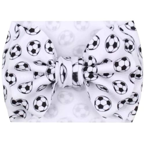 Soccer 7" Bow Headwrap for Baby Girls upto 4 years