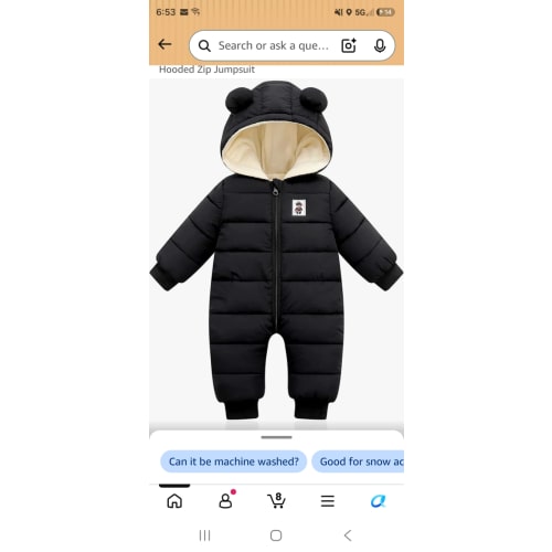XMWEALTHY Baby Clothes Cute Infant Toddler Snowsuit Warm Newborn Boy Girl Winter Coats Hooded Zip Jumpsuit