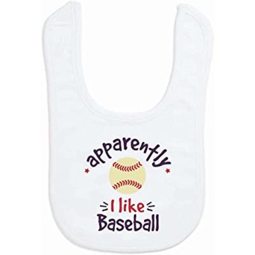 ChalkTalkSPORTS Baseball Baby Bib - Soft Microfiber - Baseball Baby Gift