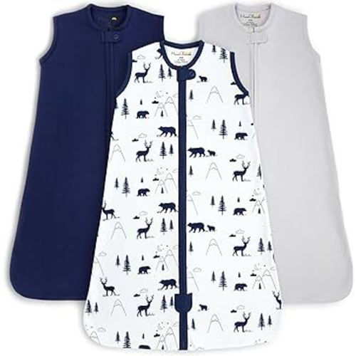 Mama Cheetah Baby Sleep Sack 0.5 TOG, Organic Cotton Baby Wearable Blanket with Two-Way Zipper, Swaddle Transition Baby Sleeping Bag for Newborn Infant Toddler Boy Girl, 6-12 Months