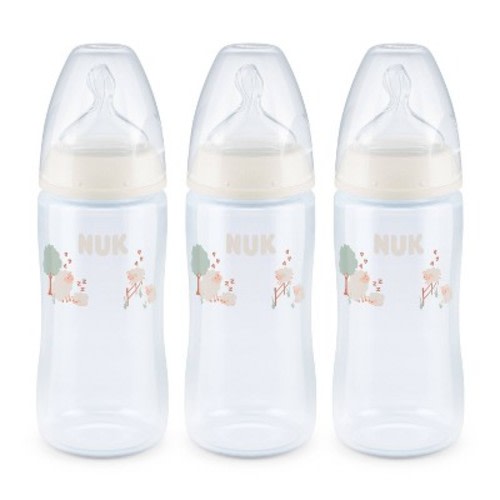 NUK First Choice Smooth Flow Anti-Colic Baby Bottles - 10 fl oz/3pk