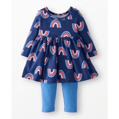 Baby Long Sleeve Skater Dress & Leggings Set