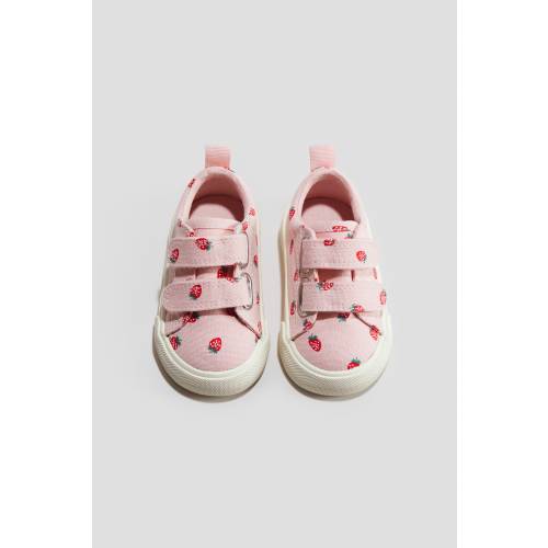 Light pink/strawberries Cotton Sneakers for kids | H&M US
