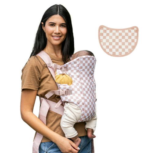 Infantino Swift Classic Baby Carrier, 2-Position, Unisex Baby, 7-26lbs, Pink and White Checkered