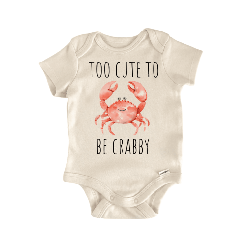 Too Be Crabby Beach Newborn Baby Bodysuit
