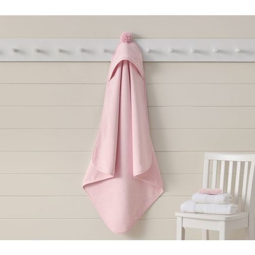 Super Soft Pom Pom Baby Hooded Towel & Washcloths | Pottery Barn Kids