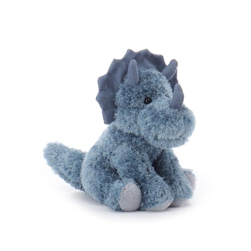 Apricot Lamb Dark Blue Triceratops Stuffed Animals for Kids, Soft Cute Plush Toys for Baby Girl and Boy, 9 Inches
