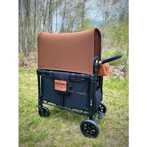 UPF50+ Mocha Made-to-Order Full Canopy - Wonderfold, Rainbow Baby, Joymor, and Larktale Wagons
