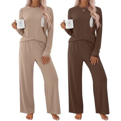 2 Pack Maternity Nursing Pajamas Set