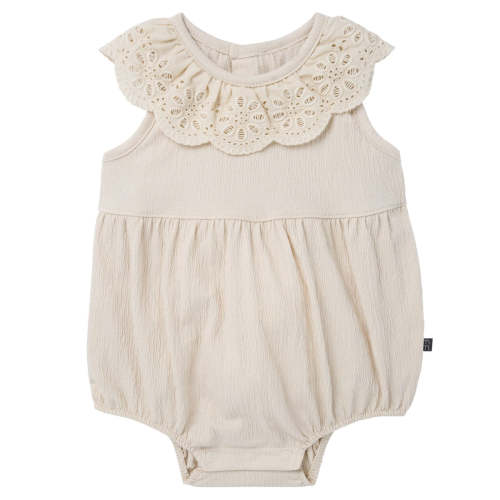 Baby Girls Whitecap Gray Lace Ruffle Bubble Romper – Gerber Childrenswear