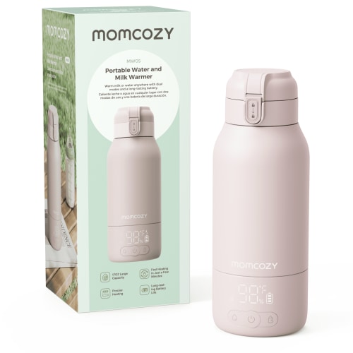 Momcozy Portable Water Warmer & Bottle Warmer MW05, Light Pink