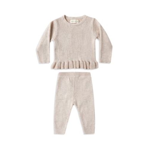 Girls' Rib Peplum Top & Pants Set - Baby